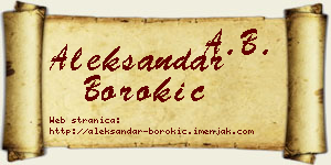 Aleksandar Borokić vizit kartica